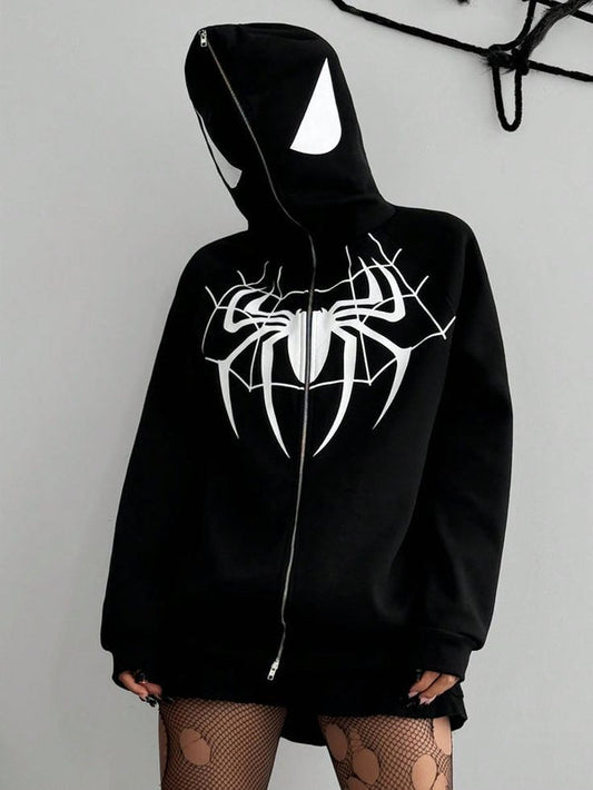 Spider-Man Full Zip Hoodie | Casual Oversized Marvel Apparel