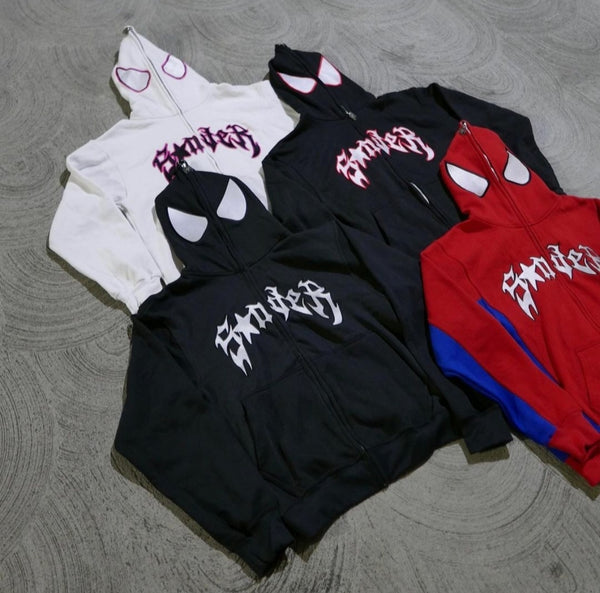 Marvel Spider-Man Full Zip Hoodie | Oversized Fit | Streetwear Look