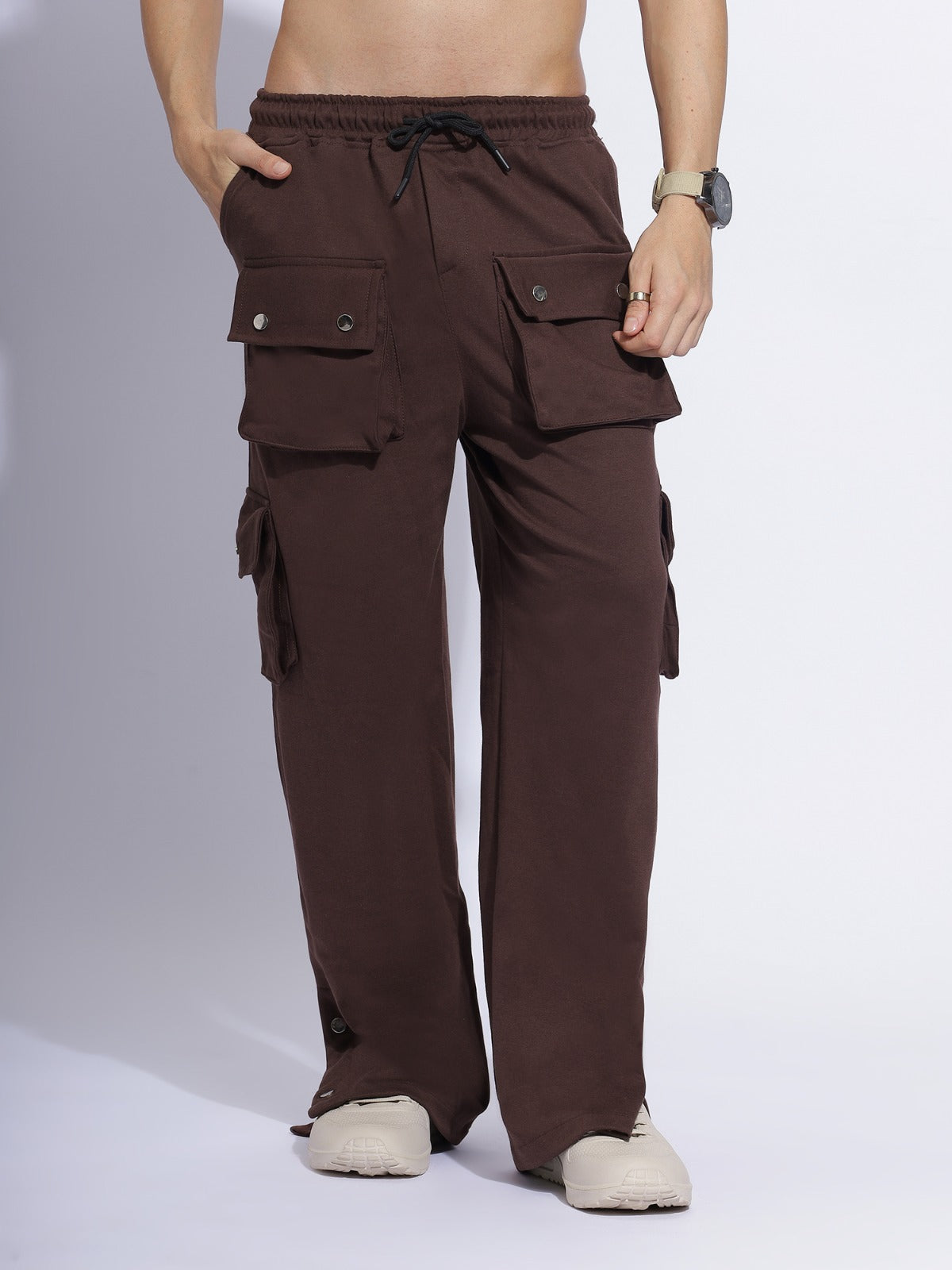 Snap bottom Cargo pants stylish and functional | vintageDrip