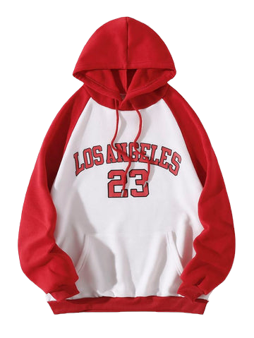 White And Red Los Angeles hoodie