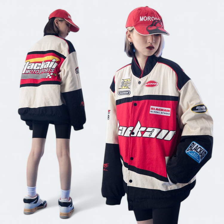 Black Air Motorsports Vintage Racing Jacket At VintageDrip