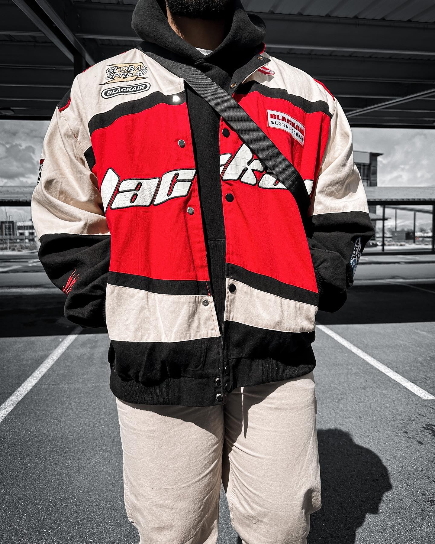 Black Air Motorsports F1 Racer Jacket at vintagedrip