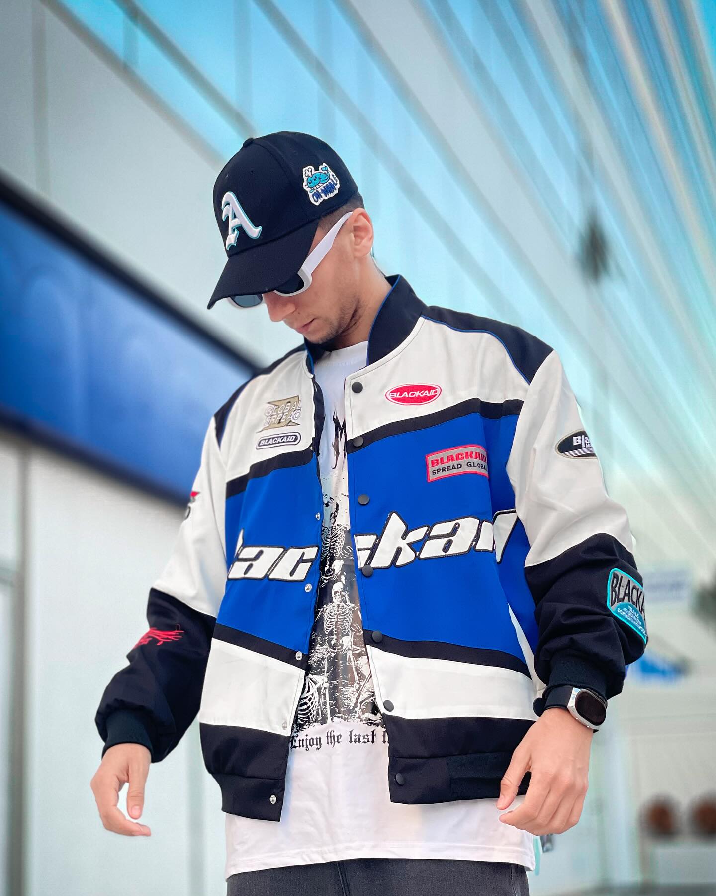 Black Air F1 Precision Racing Jacket at Vintagedrip