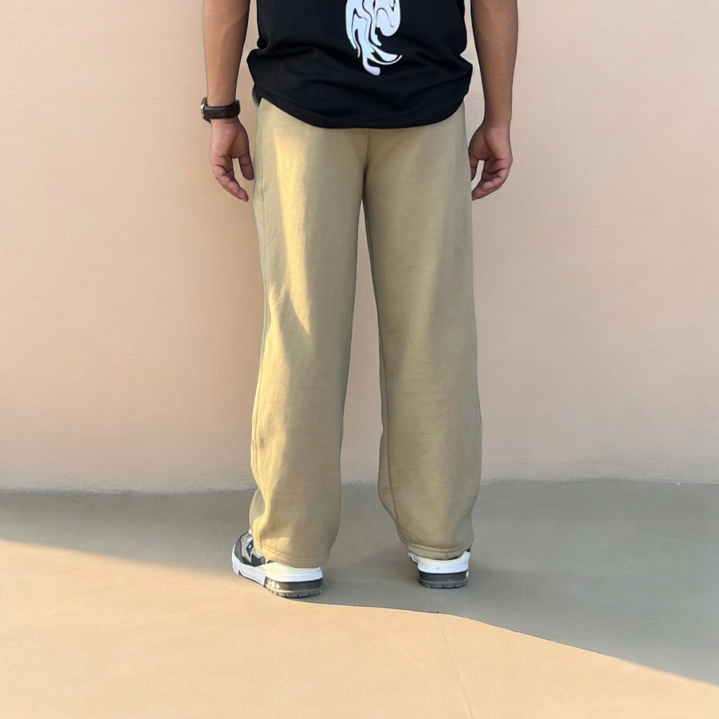 Khaki Low Rise Baggy Pants